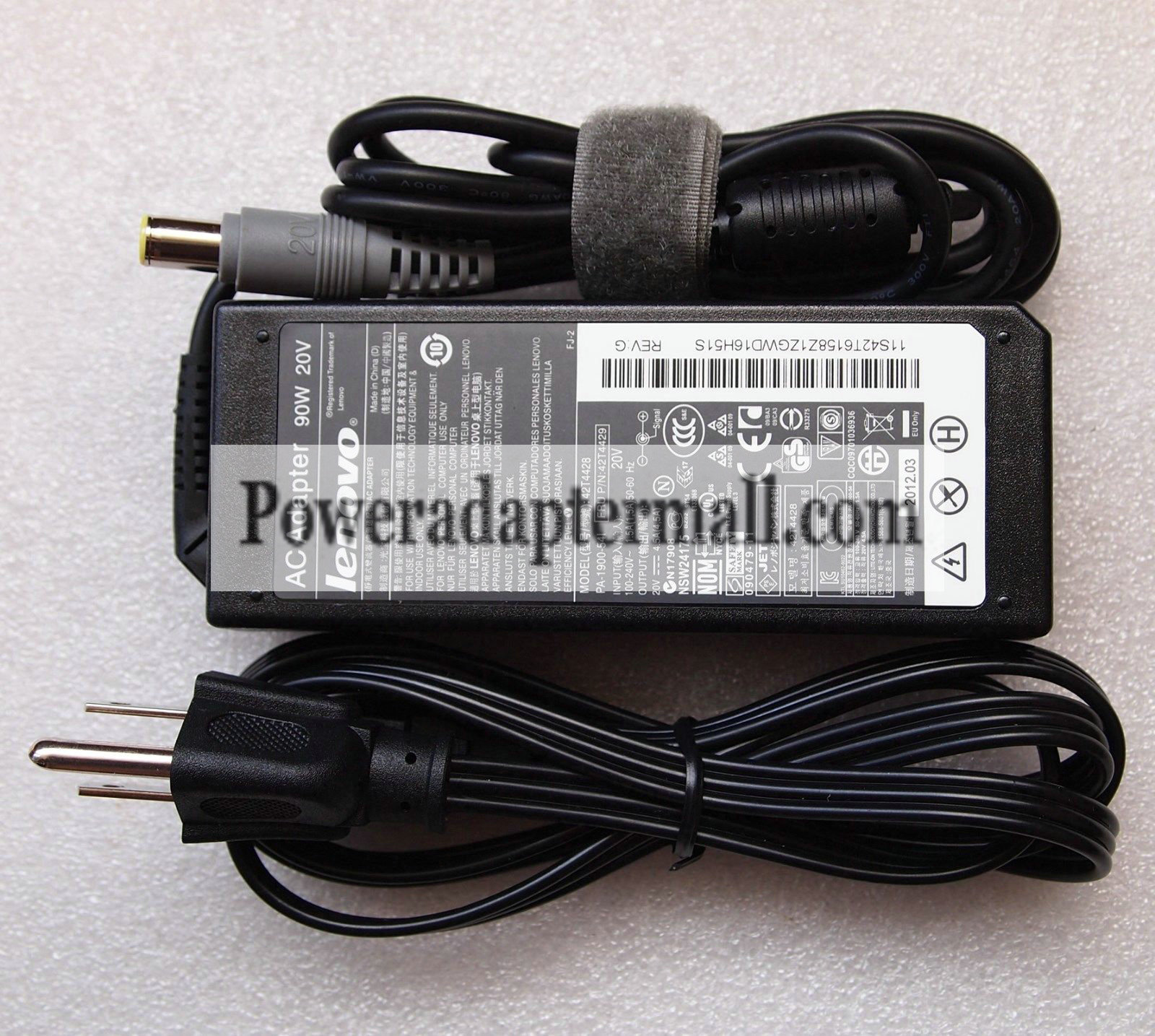 Lenovo ThinkPad T400 T400s 90W 20V 4.5A AC Adapter Power Charger - Click Image to Close